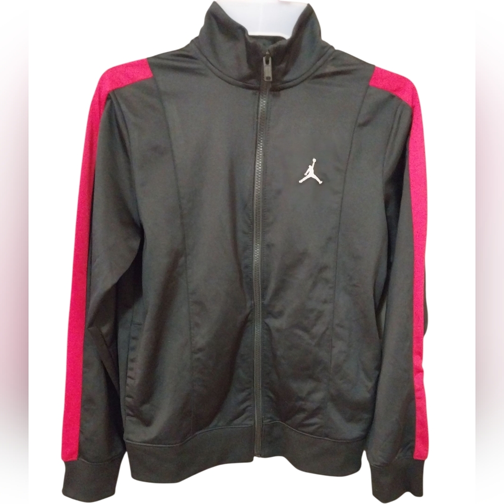 Jordan Track Jacket Black and Red Boys Size Lg (12-13 yrs)